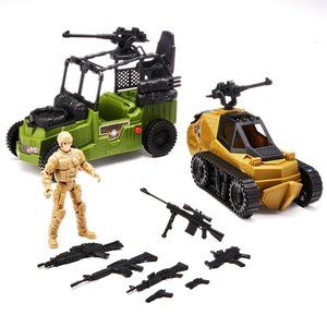 Kid Connection 10 Piece Military Adventure Playset with Lights and Sound